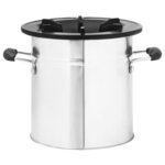 vidaXL Poêle à bois de camping Argenté 45 5x33x25 5cm Acier inoxydable