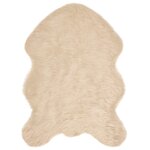 vidaXL Tapis en fausse Tafalla Beige 60 x 90 cm Polyester