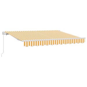 vidaXL Auvent Rétractable Jaune 250 x 200 cm tissu