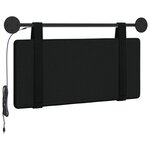 vidaXL Tête de lit suspendue Avec lumière LED Noir Velours