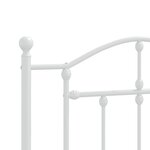 vidaXL Tête de lit métal blanc 90 cm