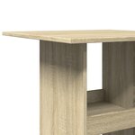 vidaXL Table de bar avec rangement chêne sonoma bois d'ingénierie