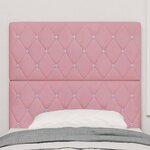vidaXL Tête de lit LED avec bandes LED Rose 90 cm Velours