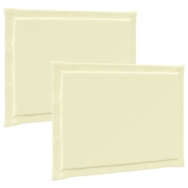 vidaXL Coussins de siège 2 pc Polyester Crème 47 x 36 x 2 cm