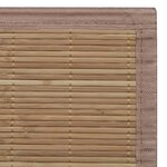 vidaXL Tapis en bambou marron à latte rectangulaire 150 x 200 cm