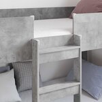 vidaXL Lit Superposé pour Enfants Gris béton 75 x 190 cm