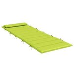 vidaXL Coussin de transat ensoleillé Vert 178 x 60 x 4 cm Tissu Oxford