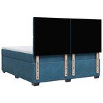 vidaXL Sommier à lattes de lit et matelas bleu 180x200 cm velours