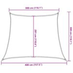 vidaXL Voile d'ombrage 160 g/m² Taupe 3/4x3 m PEHD