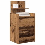 vidaXL Tables de chevet avec 2 tiroirs 2 Pièces vieux bois 38x34x80 cm