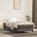 vidaXL Cadre de lit Gris foncé 100 x 200 cm Velours