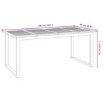 vidaXL Table de jardin et pieds en forme de U 180x90x75 cm bois acacia
