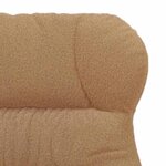 Fauteuil Relaxant Beige en Tissu Immitation Laine Bouclée