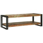 vidaXL Table Basse Multicolore 120x50x38 cm Bois Massif Récupéré