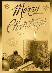 Pièce de monnaie en Or 3000 Francs g 0.031 (1/1000 oz) Millésime Gold Gift MERRY CHRISTMAS CANDLE