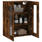 vidaXL Armoire murale chêne fumé 69 5x34x90 cm