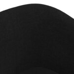 vidaXL Chaise cabriolet noir tissu