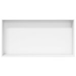 vidaXL Niche de douche blanc mat 62x32x9 cm acier inoxydable