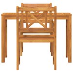 vidaXL Chaises de jardin 2 Pièces 56x56x90 cm En bois d'acacia massif