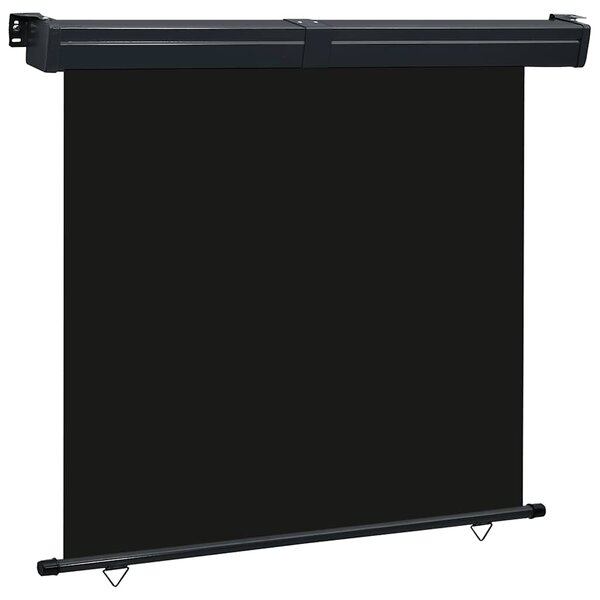 vidaXL Auvent latéral de balcon 165x250 cm noir