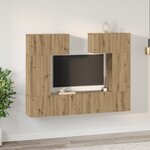 vidaXL Ensemble meuble TV 6 Pièces chêne artisanal 80 x 30 x 30 cm