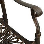 vidaXL Ensemble de bistrot 3 Pièces bronze aluminium coulé