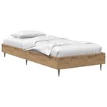 vidaXL Cadre de lit Chêne artisanal 80 x 200 cm Bois d'ingénierie
