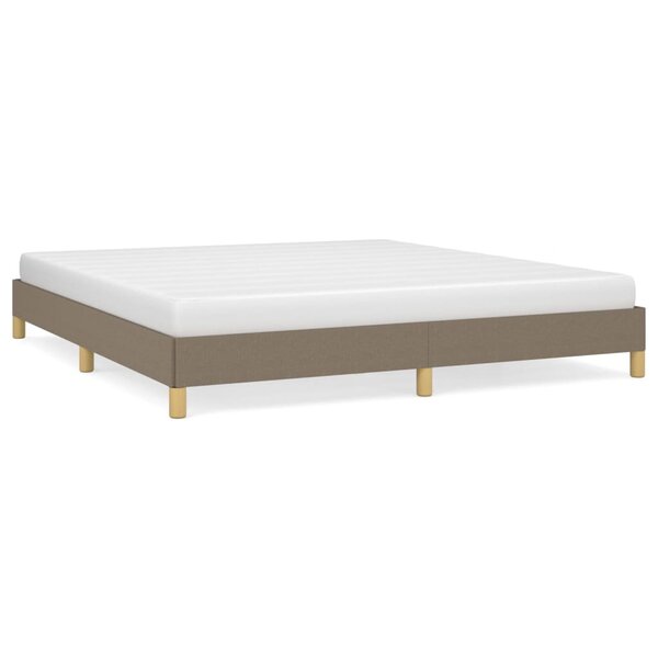 vidaXL Cadre de lit sans matelas taupe 180x200 cm tissu