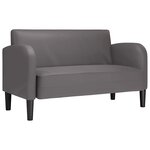 vidaXL Canapé causeuse gris 110 cm similicuir