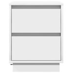 vidaXL Cabinet de chevet avec tiroir 2 Pièces Blanc 39 x 34.5 x 50 cm