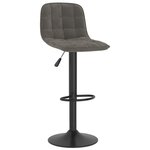 vidaXL Tabourets de bar lot de 2 gris foncé velours