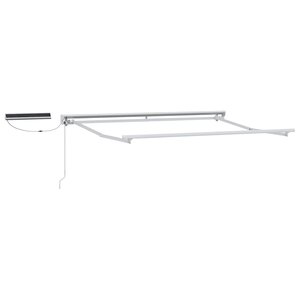 vidaXL Cadre de store rétractable électrique Blanc 3 5 x 2 5 m Acier