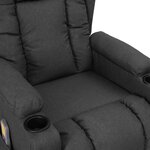 vidaXL Fauteuil de massage inclinable Gris foncé Tissu