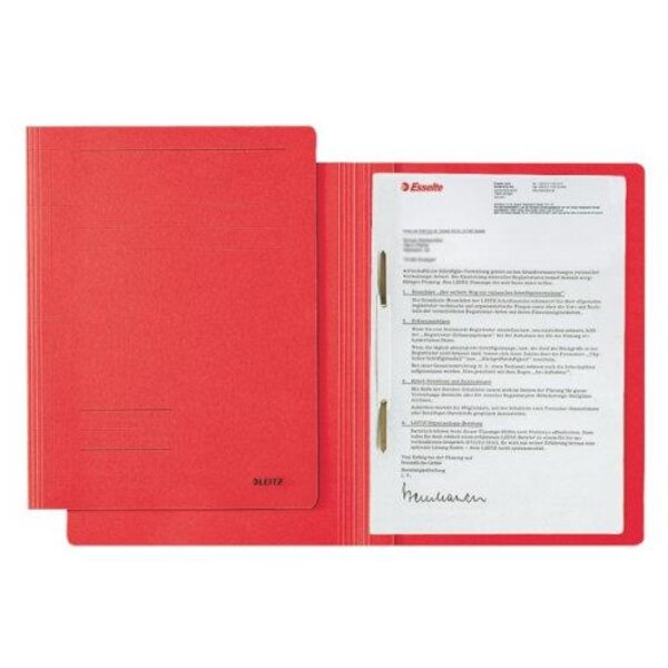 set de 25 chemises à lamelle Fresh, format A4, carton, rouge LEITZ