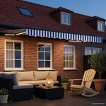 vidaXL Cadre de store manuel avec LEDs 3 5 x 2 m
