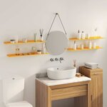 vidaXL Étagère flottante 4 Pièces Jaune moutarde 80 x 18 x 2 5 cm Acier