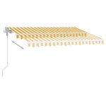 vidaXL Auvent automatique sur pied 300x250 cm Jaune/Blanc