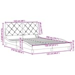 vidaXL Cadre de lit avec LED sans matelas crème 120x200 cm tissu