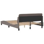 vidaXL Cadre de lit Dover taupe 140x190 cm tissu