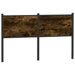 vidaXL Tête de lit chêne fumé 150 cm bois d'ingénierie et acier