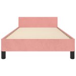 vidaXL Cadre de lit sans matelas rose 100x200 cm velours