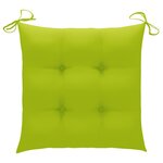 vidaXL Chaises de jardin avec coussins vert vif lot de 2 Bois de teck