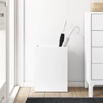 vidaXL Porte-parapluie Blanc 40 x 20 x 55 5 cm Bois d'ingénierie