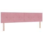 vidaXL Tête de lit LED avec bandes LED Rose 200 cm Velours