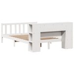 vidaXL Lit bibliothèque sans matelas blanc 140x190 cm bois pin massif