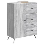 vidaXL Buffet Sonoma gris 66 x 34 5 x 90 cm Bois d'ingénierie
