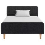 vidaXL Cadre de lit gris foncé jute 90x200 cm