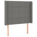 vidaXL Sommier à lattes de lit et matelas et LED Gris foncé 100x200 cm