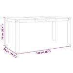 vidaXL Ensemble à manger Panama 4 Pièces blanc bois de pin massif