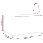 vidaXL Housse pour mobilier d'extérieur Noir 180 x 120 x 74 cm 420D